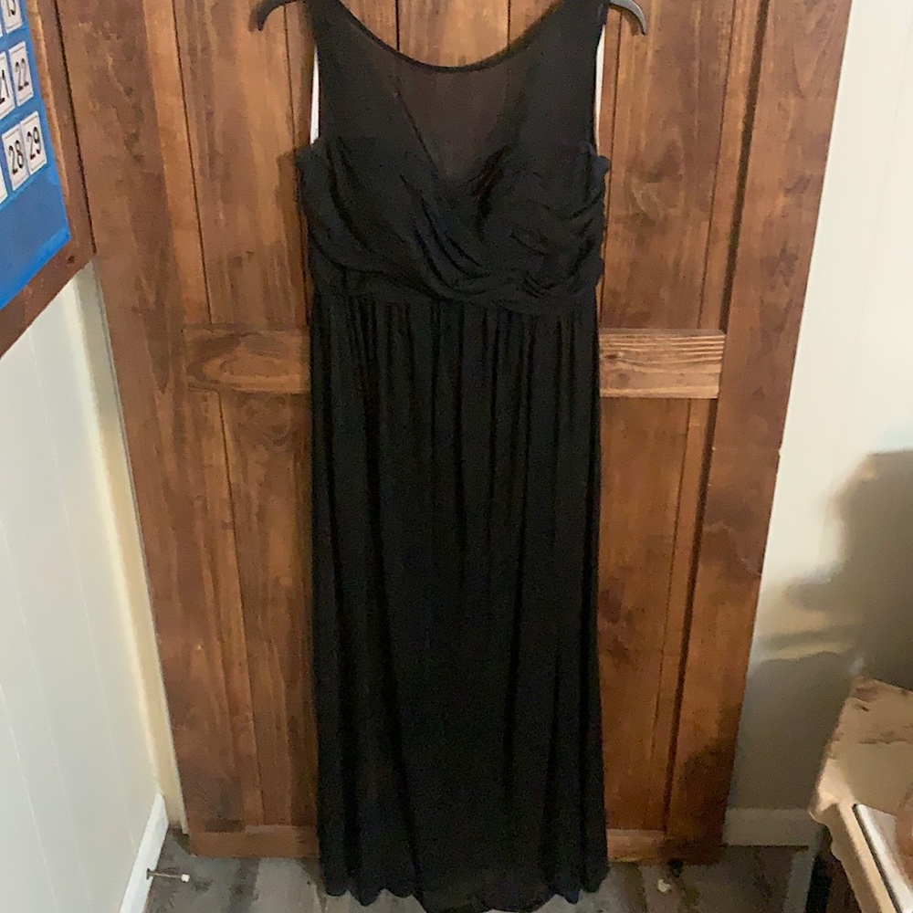 Black floor length Bridesmaid Dress